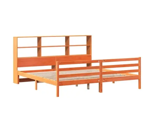 Lova Su Knygų Spinta Be Čiužinio, Rudas, 200X200cm Pušis