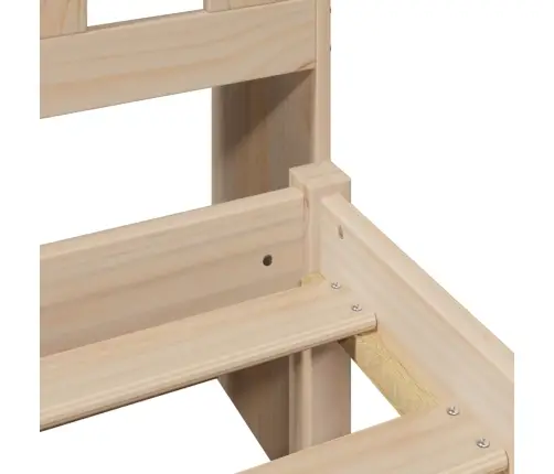 Gulta Ar Grāmatu Plauktu, Bez Matrača, 90X190 Cm, Priedes Koks Vidaxl