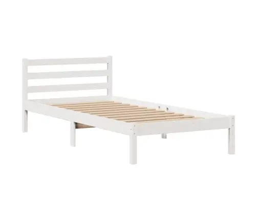 Lova Su Knygų Spinta Be Čiužinio, Balta, 90X190cm Pušis