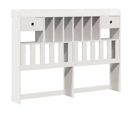 Riiuliga Voodiraam Ilma Madratsita, Valge, 140X190cm Männipuit