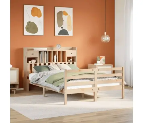 Riiuliga Voodiraam Ilma Madratsita, 160X200 cm Männipuit