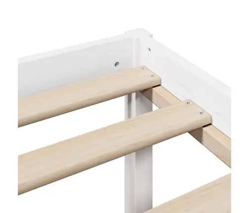 Lova Su Knygų Spinta Be Čiužinio, Balta, 160X200cm Pušis