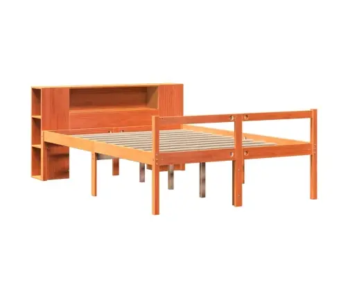 Lova Su Knygų Spinta Be Čiužinio, Ruda, 140X190cm Pušis