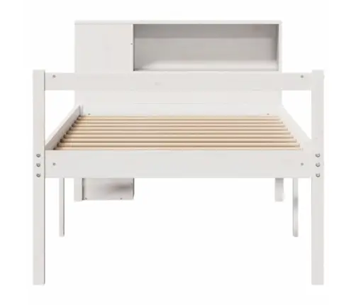 Gulta Ar Grāmatu Plauktu, Bez Matrača, 90X190 Cm, Priedes Koks Vidaxl