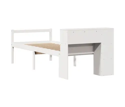 Gulta Ar Grāmatu Plauktu, Bez Matrača, 90X190 Cm, Priedes Koks Vidaxl