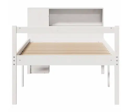 Gulta Ar Grāmatu Plauktu, Bez Matrača, 90X200 Cm, Priedes Koks Vidaxl