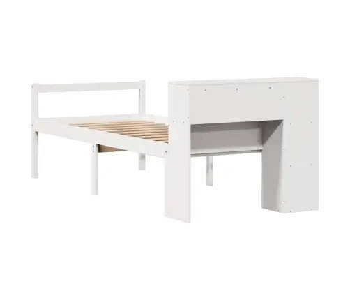 Gulta Ar Grāmatu Plauktu, Bez Matrača, 90X200 Cm, Priedes Koks Vidaxl