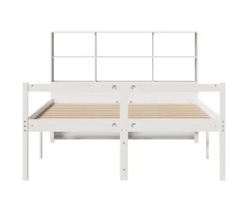 Gulta Ar Grāmatu Plauktu, Bez Matrača, 120X190 Cm, Priedes Koks Vidaxl