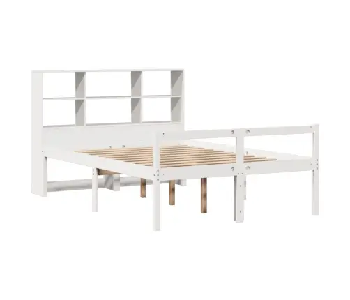 Lova Su Knygų Spinta Be Čiužinio, Balta, 140X190cm Pušis