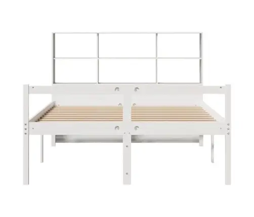 Lova Su Knygų Spinta Be Čiužinio, Balta, 140X190cm Pušis