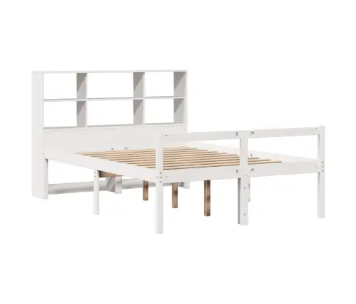 Riiuliga Voodiraam Ilma Madratsita, Valge, 120X200cm Männipuit