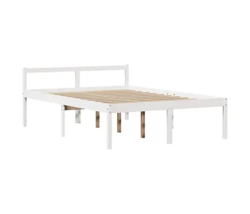 Riiuliga Voodiraam Ilma Madratsita, Valge, 140X200cm Männipuit