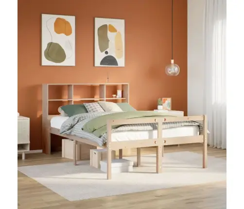 Riiuliga Voodiraam Ilma Madratsita, 160X200 cm Männipuit