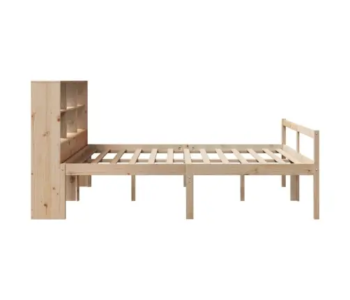 Lova Su Knygų Spinta Be Čiužinio, 180X200cm Pušies Masyvas