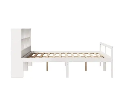 Lova Su Knygų Spinta Be Čiužinio, Balta, 180X200cm Pušis