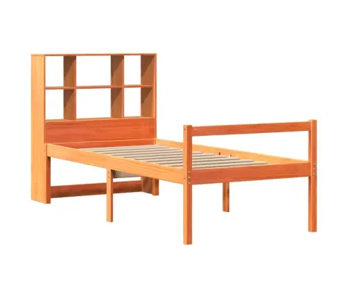 Lova Be Čiužinio/Su Knygų Lentyna, Ruda, 75X190cm Pušis