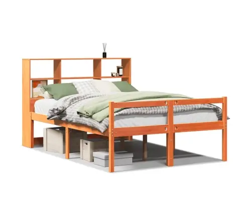 Riiuliga Voodi Ilma Madratsita, Vahapruun, 120X200cm Puit