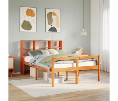 Lova Su Knygų Spinta Be Čiužinio, Rudas, 160X200cm Pušis