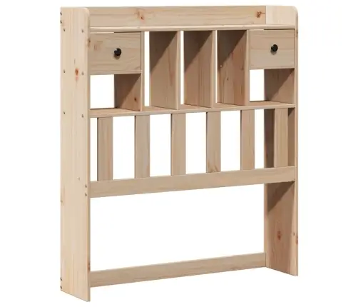 Gulta Ar Grāmatu Plauktu, Bez Matrača, 75X190 Cm, Priedes Koks Vidaxl