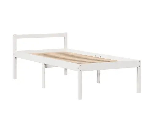 Gulta Ar Grāmatu Plauktu, Bez Matrača, 75X190 Cm, Priedes Koks Vidaxl