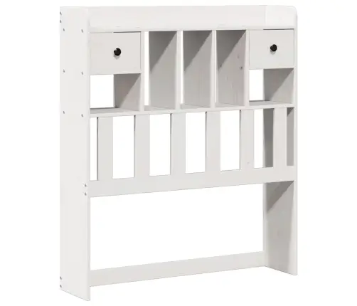 Lova Su Knygų Spinta Be Čiužinio, Balta, 90X190cm Pušis