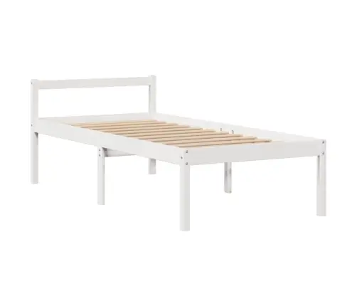 Lova Su Knygų Spinta Be Čiužinio, Balta, 90X190cm Pušis