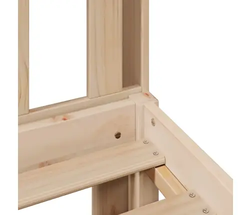 Lova Su Knygų Spinta Be Čiužinio, 135X190cm Pušies Masyvas