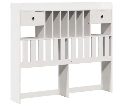 Gulta Ar Grāmatu Plauktu, Bez Matrača, 135X190 Cm, Priedes Koks Vidaxl