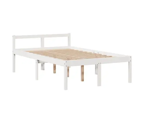 Gulta Ar Grāmatu Plauktu, Bez Matrača, 135X190 Cm, Priedes Koks Vidaxl