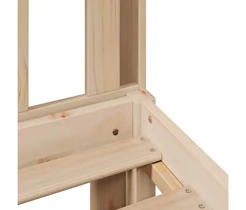 Lova Su Knygų Spinta Be Čiužinio, 90X200cm Pušies Masyvas