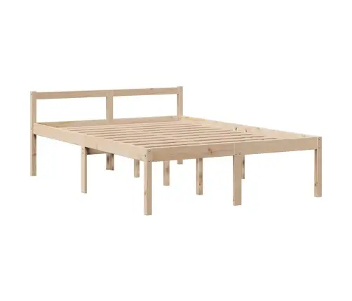 Gulta Ar Grāmatu Plauktu, Bez Matrača, 140X200 Cm, Priedes Koks Vidaxl