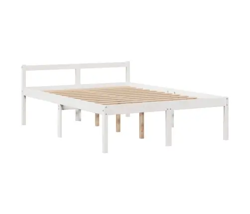 Lova Su Knygų Spinta Be Čiužinio, Balta, 140X200cm Pušis