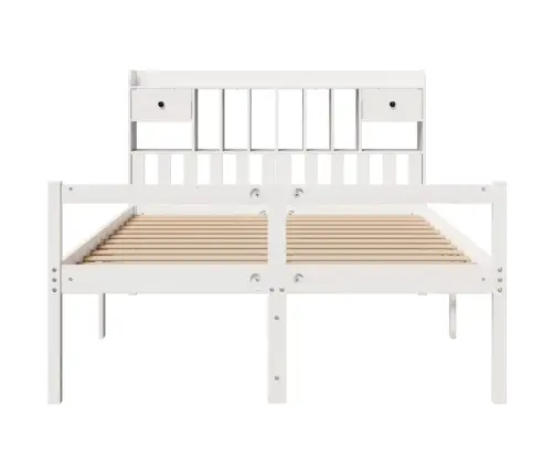 Gulta Ar Grāmatu Plauktu, Bez Matrača, 160X200 Cm, Priedes Koks Vidaxl