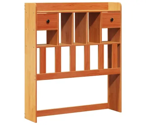 Gulta Ar Grāmatu Plauktu, Bez Matrača, 75X190 Cm, Priede Vidaxl