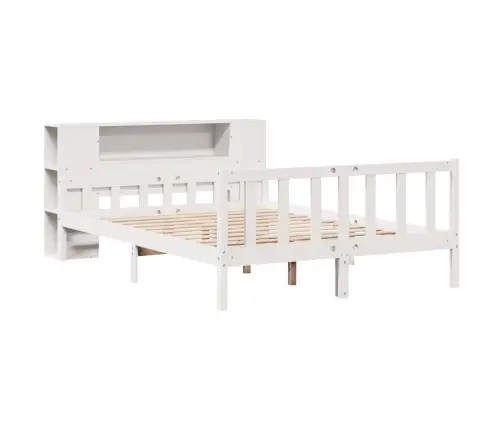 Lova Su Knygų Spinta Be Čiužinio, Balta, 150X200cm Pušis