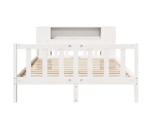 Gulta Ar Grāmatu Plauktu, Bez Matrača, 160X200 Cm, Priedes Koks Vidaxl