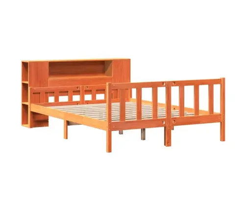 Riiuliga Voodi Ilma Madratsita, Vahapruun, 150X200cm Puit