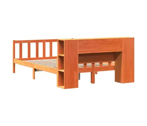 Lova Su Knygų Spinta Be Čiužinio, Rudas, 160X200cm Pušis