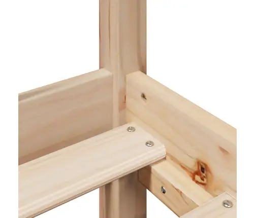 Gulta Ar Grāmatu Plauktu, Bez Matrača, 100X200 Cm, Priedes Koks Vidaxl