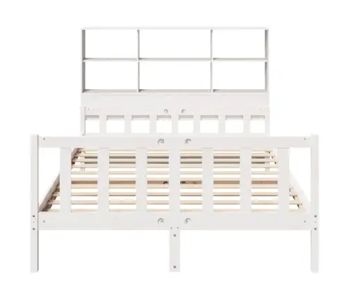 Gulta Ar Grāmatu Plauktu, Bez Matrača, 160X200 Cm, Priedes Koks Vidaxl