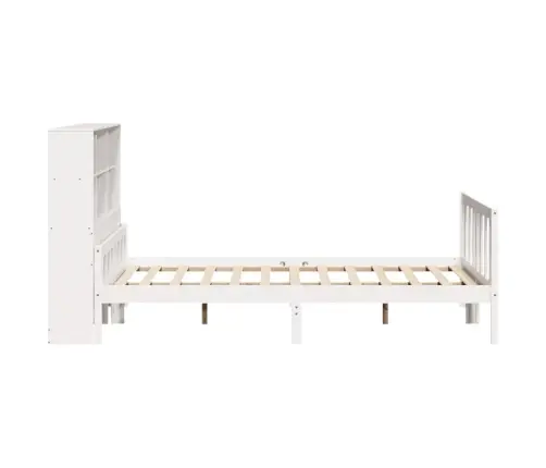 Gulta Ar Grāmatu Plauktu, Bez Matrača, 160X200 Cm, Priedes Koks Vidaxl