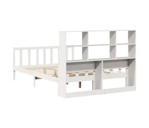 Gulta Ar Grāmatu Plauktu, Bez Matrača, 160X200 Cm, Priedes Koks Vidaxl