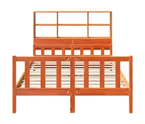 Lova Su Knygų Spinta Be Čiužinio, Rudas, 150X200cm Pušis