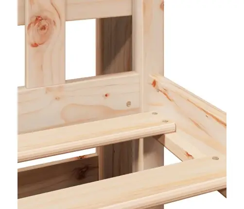 Lova Su Knygų Spinta Be Čiužinio, 90X190cm Pušies Masyvas