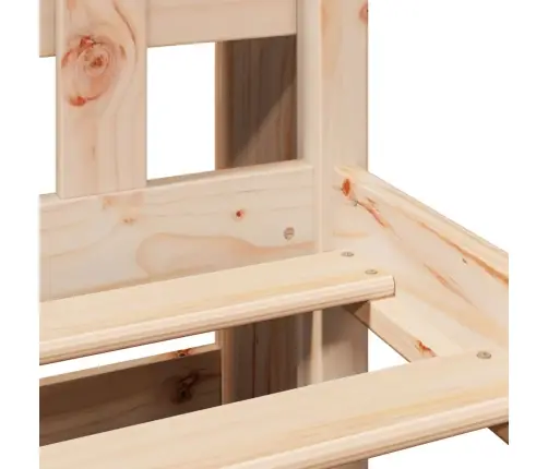 Gulta Ar Grāmatu Plauktu, Bez Matrača, 100X200 Cm, Priedes Koks Vidaxl