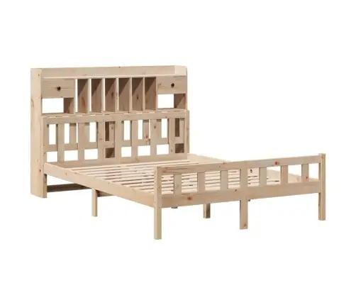 Lova Su Knygų Spinta Be Čiužinio, 160X200cm Pušies Masyvas