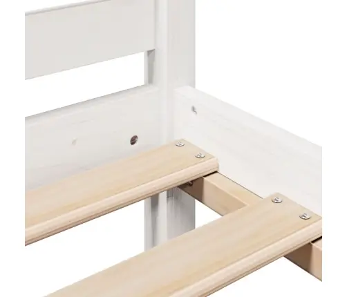 Riiuliga Voodiraam Ilma Madratsita, Valge, 135X190cm Männipuit