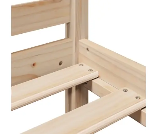 Gulta Ar Grāmatu Plauktu, Bez Matrača, 140X190 Cm, Priedes Koks Vidaxl