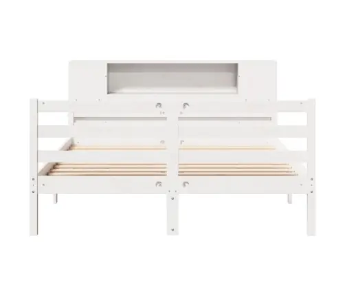 Gulta Ar Grāmatu Plauktu, Bez Matrača, 140X200 Cm, Priedes Koks Vidaxl