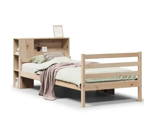 Riiuliga Voodiraam Ilma Madratsita, 90X200 cm Männipuit